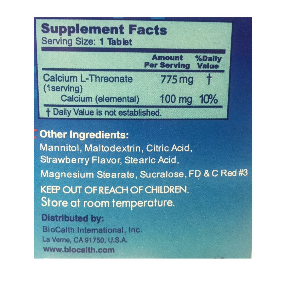 BioCalth L-thréonate fraise, usage quotidien simplifié grâce à la texture à mâcher