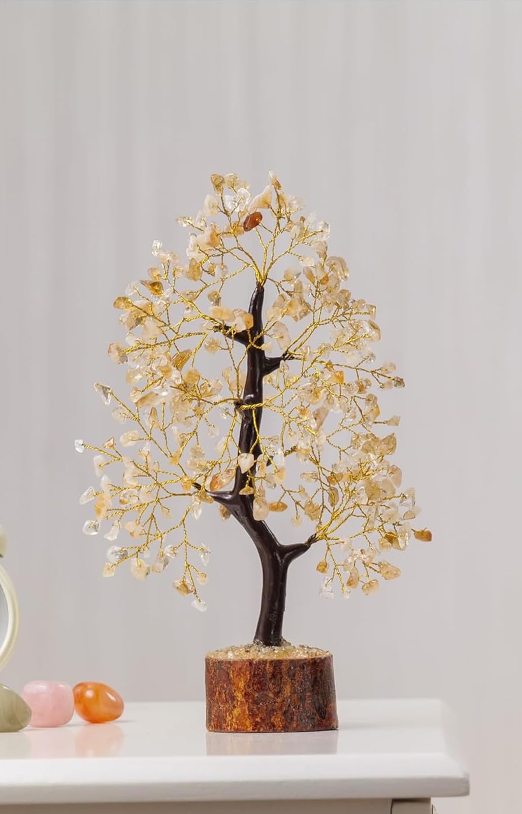 Gangesindia Arbre Citrine – energie-positive: crée une atmosphère lumineuse et sereine.