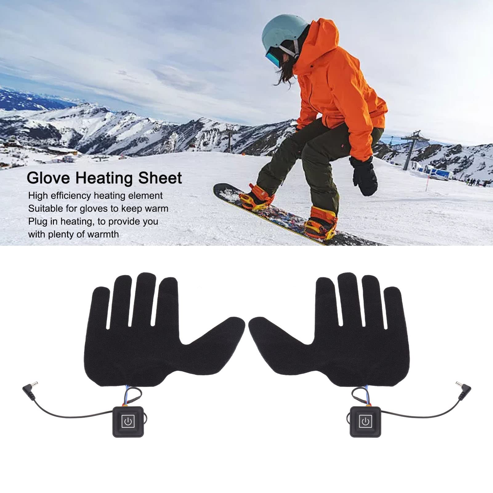 Gants chauffants électriques, matière coton-polyester douce et confortable.