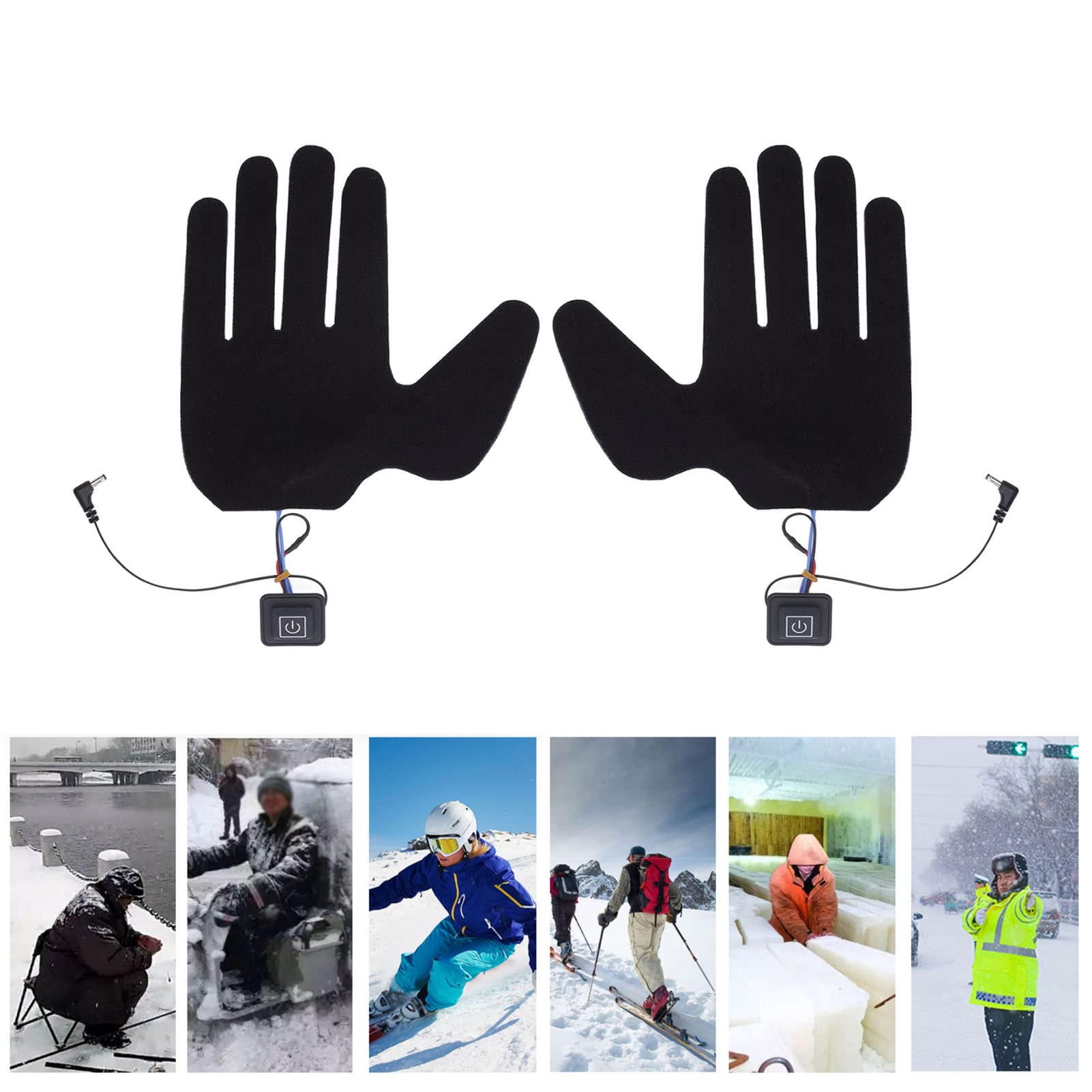 Gants chauffants électriques – système à 3 niveaux pour adapter la chaleur.