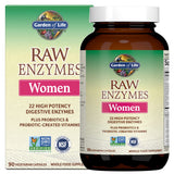 Garden of Life RAW Enzymes pour Femmes – bouteille présentant la formule complète pour la digestion.