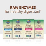 Garden of Life RAW Enzymes – fabriqué aux États‑Unis, sans gluten et vegan.