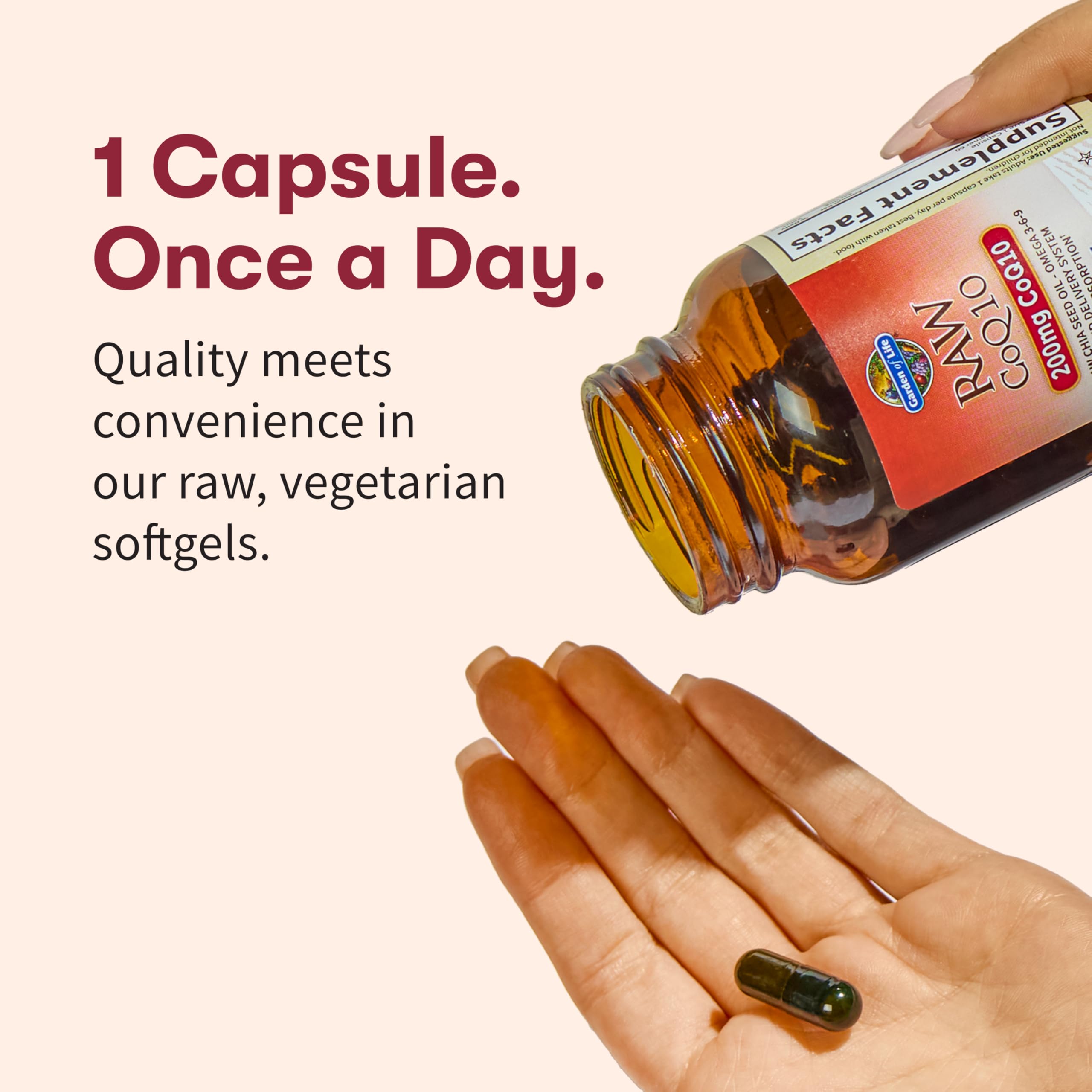 Garden of Life CoQ10 vegan – complément pour vitalité et bien-être quotidien.