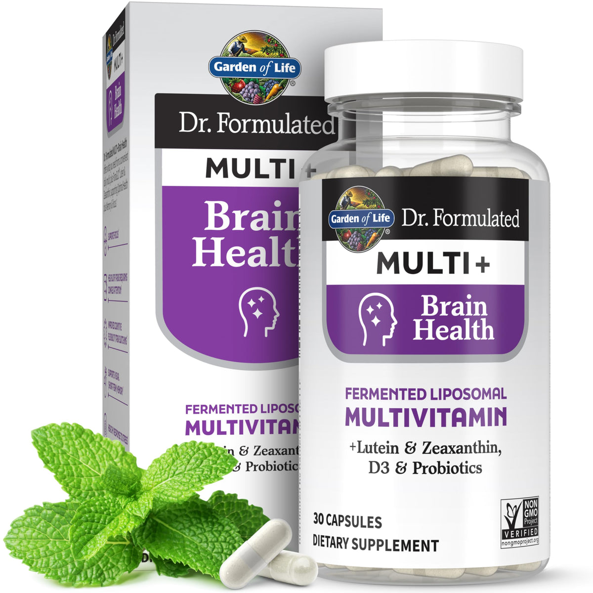 Garden of Life Dr Formulated Multi+ Cerveau – bouteille: soutien potentiel à la concentration et à l'attention.