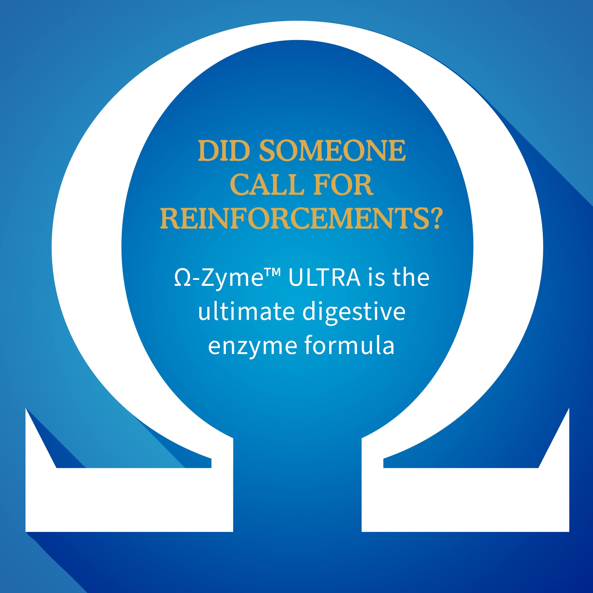 Capsules végétariennes Omega-Zyme Ultra, soutien potentiel à la digestion des protéines et des glucides.