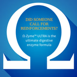 Capsules végétariennes Omega-Zyme Ultra, soutien potentiel à la digestion des protéines et des glucides.