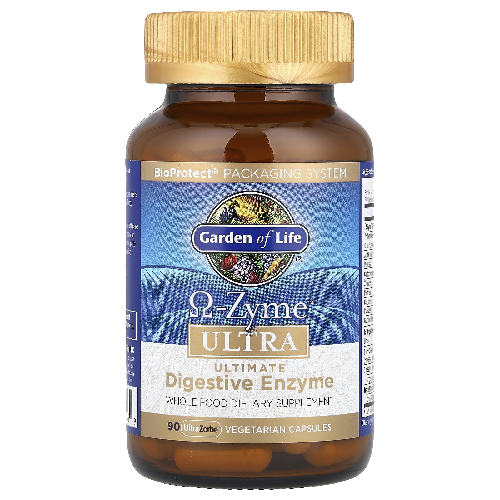Formulation riche en enzymes, Omega-Zyme Ultra, action adaptée au pH du tractus digestif.