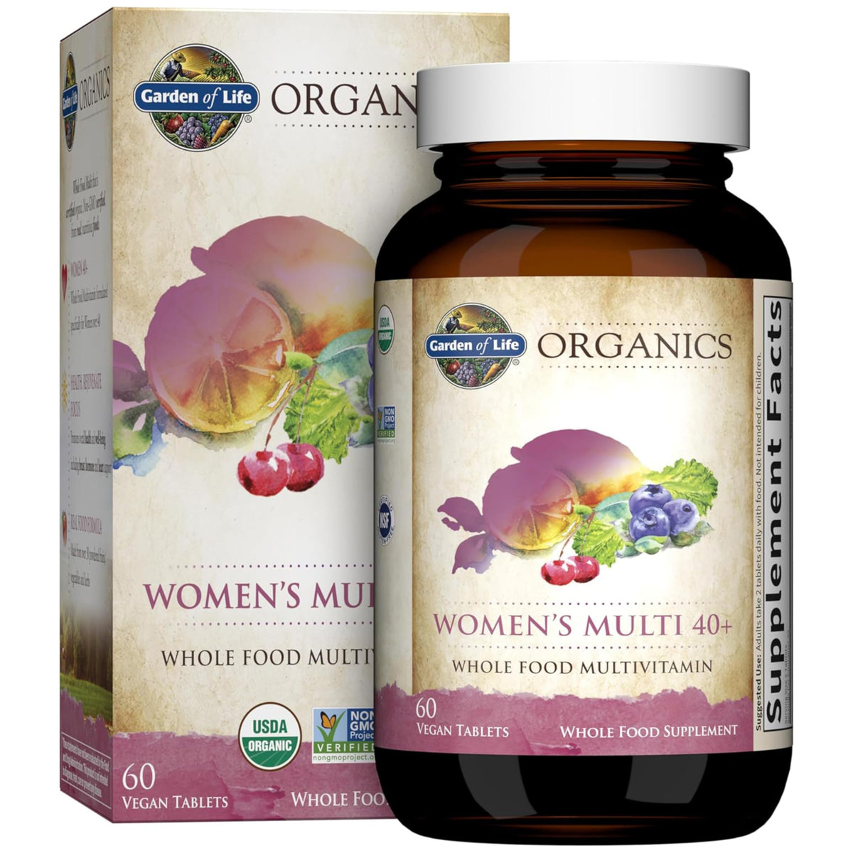 Garden of Life Organics – comprimés en bouteille, faciles à intégrer à votre rituel matinal.