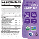 Gommes Garden of Life Organics avec zinc et vitamine C issus de sources biologiques.