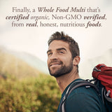 Ingrédients issus de fruits et légumes dans Garden of Life Organics Homme pour un apport naturel.