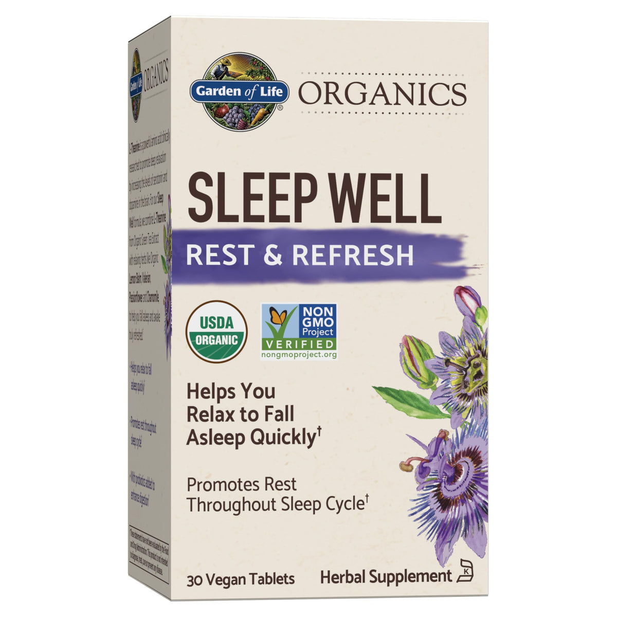 Garden of Life Sleep Well – bouteille fermée: peut favoriser la détente et un sommeil plus calme.