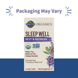 Garden of Life Sleep Well – comprimés: thé vert et mélisse pour relaxation potentielle.