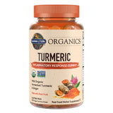 Garden of Life Organics Turmeric Gommes – emballage attrayant pour la famille.