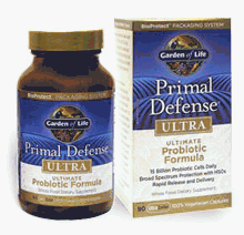Garden of Life Primal Defense Ultra : capsules végétales favorisant l'équilibre intestinal et le système immunitaire.