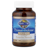 Garden of Life Primal Defense Ultra — étiquette claire montrant les souches probiotiques et leurs bénéfices potentiels.