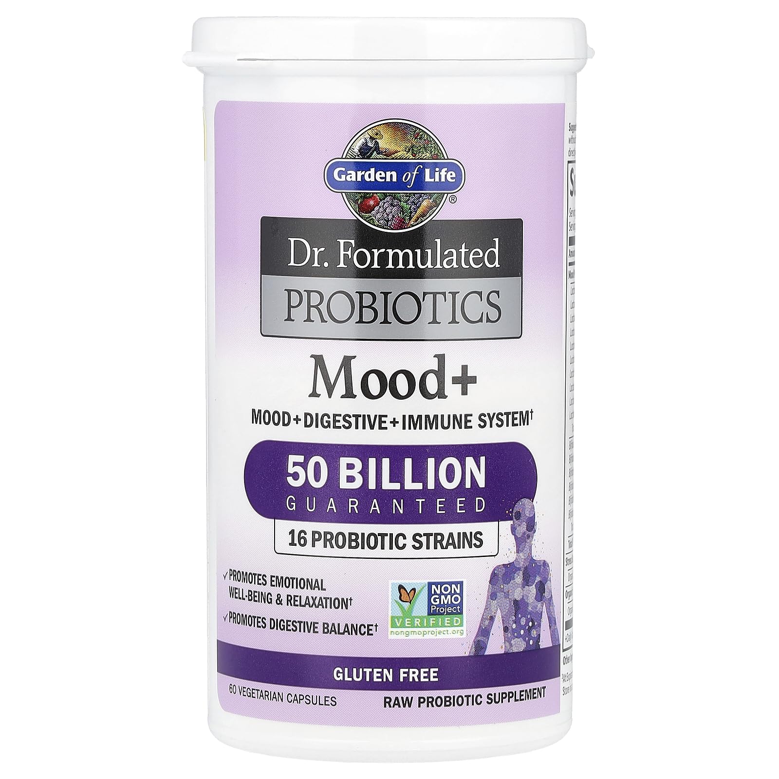 Ashwagandha et bleuets bio intégrés dans la formule Mood+ Probiotiques