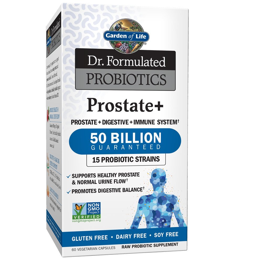 Garden of Life Prostate+ – bouteille 50 milliards CFU, soutien quotidien du bien-être prostatique.