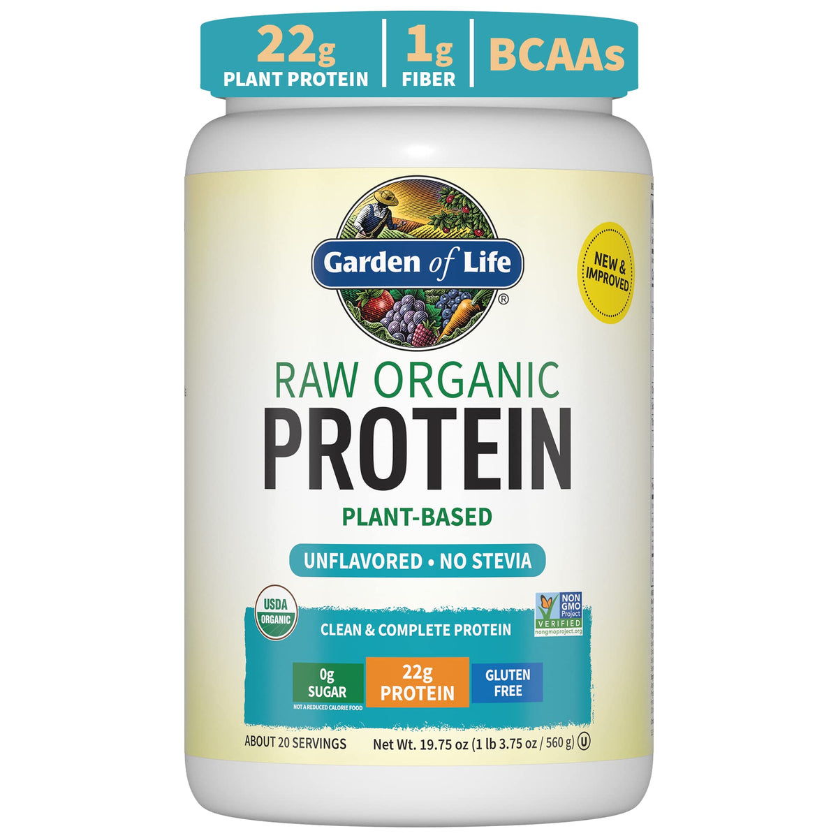 Garden of Life Protéine Vegan Bio emballage clair prêt pour smoothie naturel