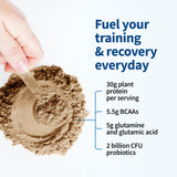 Garden of Life protéine végétale chocolat, shaker – mélange facile avec lait végétal.