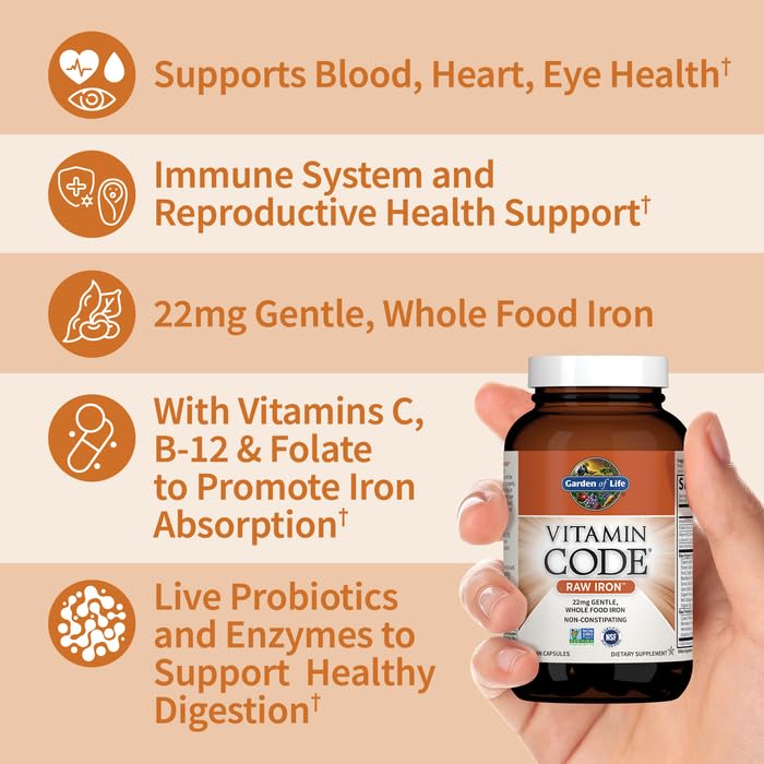 Garden of Life Raw Iron bouteille: flacon pratique pour votre routine.