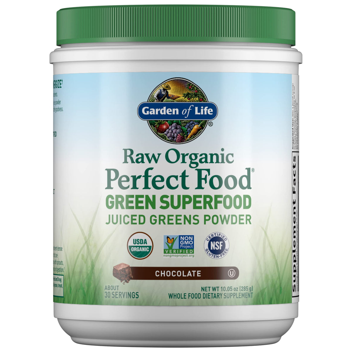 Garden of Life Raw Organic Perfect Food Chocolat – poudre: énergie naturelle grâce à des légumes.
