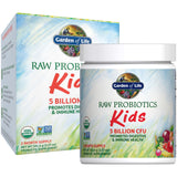 Garden of Life Raw Probiotics Kids, bouteille et versement faciles, soutien digestif pour enfants.