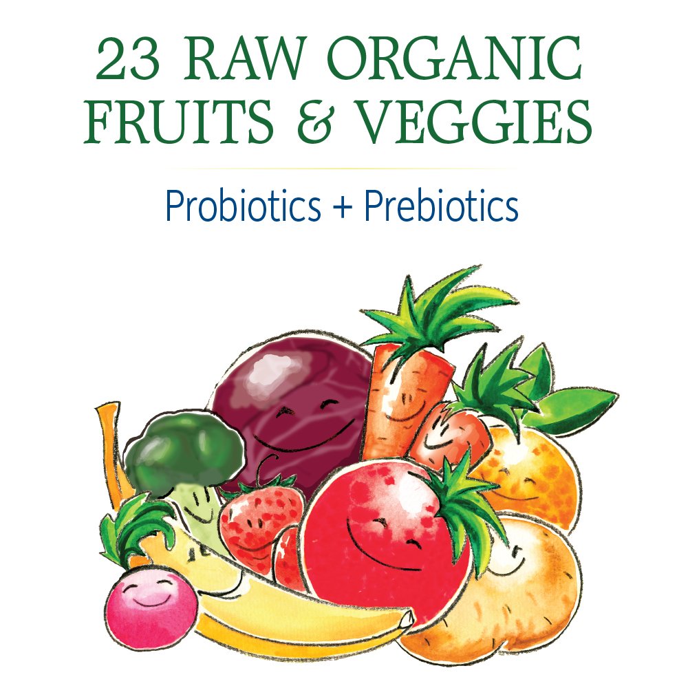 Garden of Life Raw Probiotics Kids, formule sans gluten et sans OGM pour les régimes sensibles.