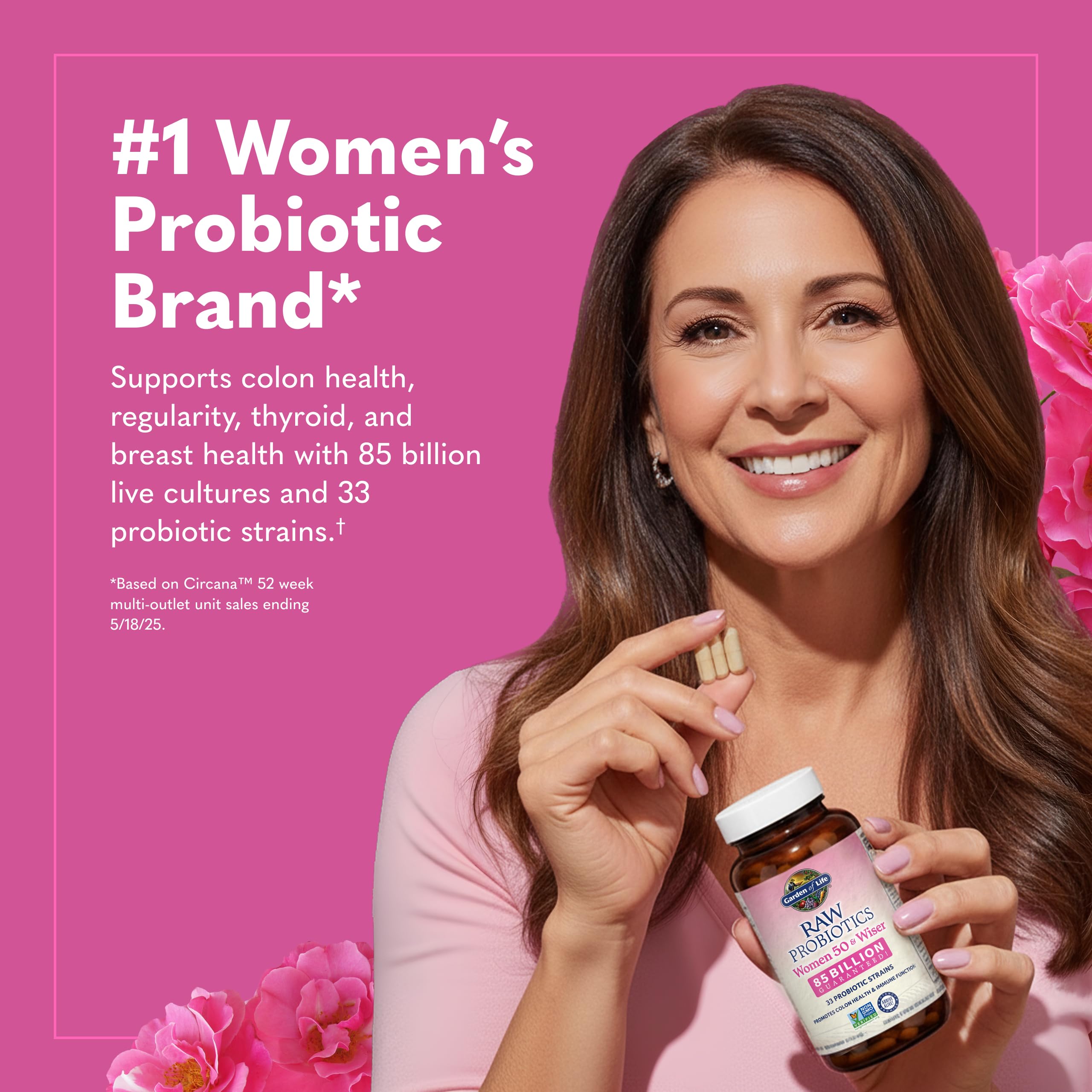 Garden of Life Raw Probiotics Women 50 & Wiser, gélules faciles à intégrer dans la routine.
