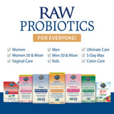Mélange fruits et légumes, Garden of Life Raw Probiotiques pour soutenir l'équilibre intestinal.