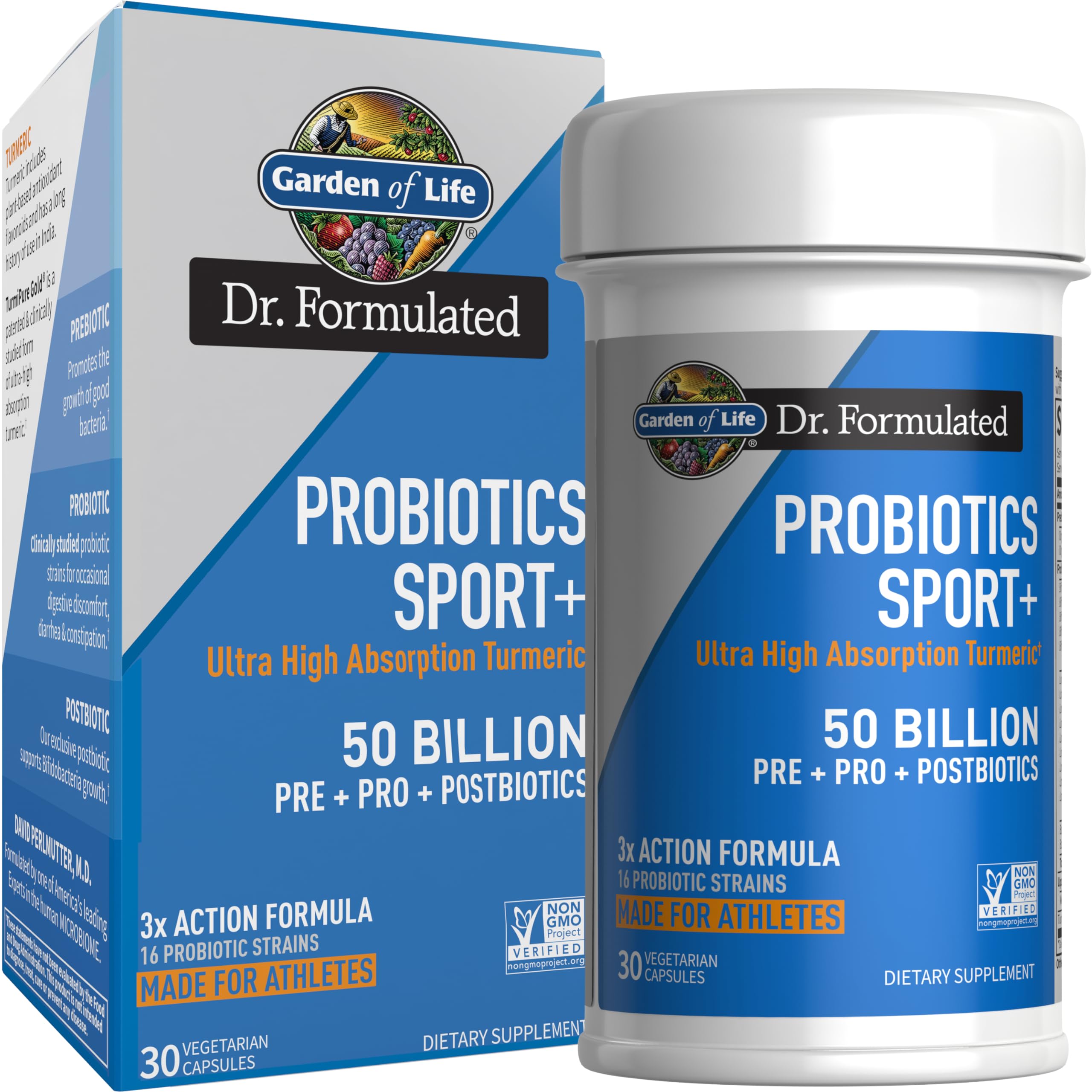 Garden of Life Sport Probiotics dans sa bouteille, soutien digestif potentiel pour les sportifs.