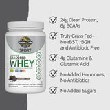 Informations nutritionnelles Garden of Life SPORT Whey chocolat affichées