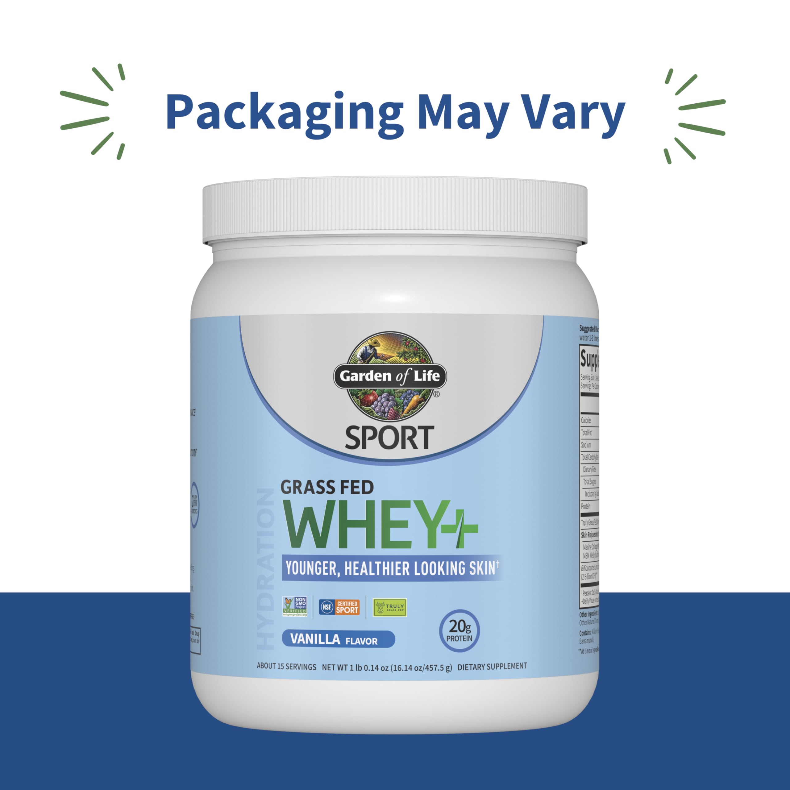 Garden of Life SPORT Whey Vanille – Bouteille pratique pour repas protéinés