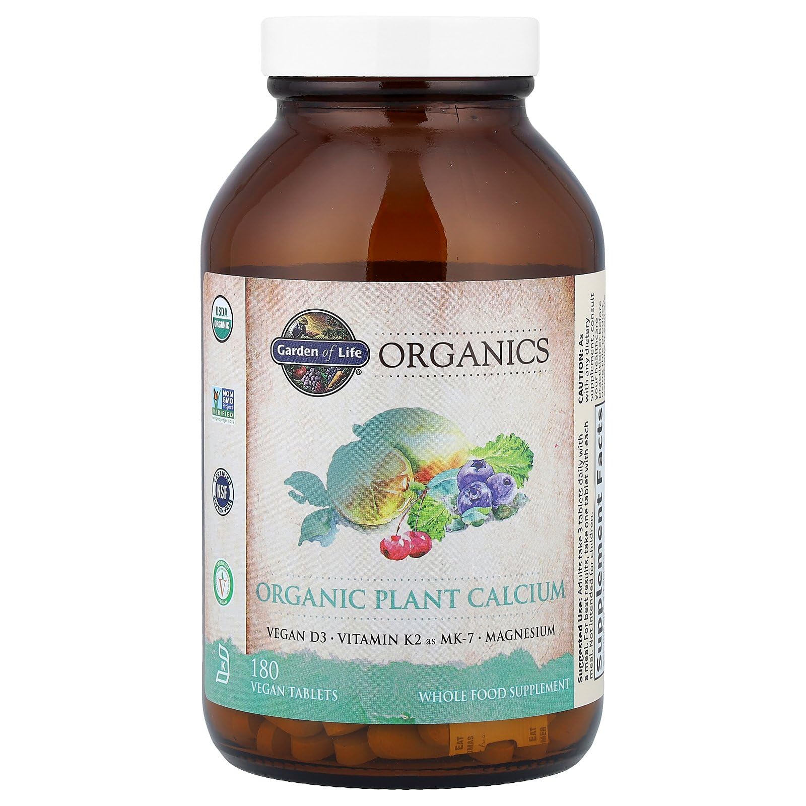 Garden of Life tablettes calcium magnesium: digestibilité améliorée grâce à une technologie propre.