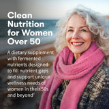Garden of Life Vitamin Code 50+ Women, gélules visibles, soutien osseux et immunité naturelle.