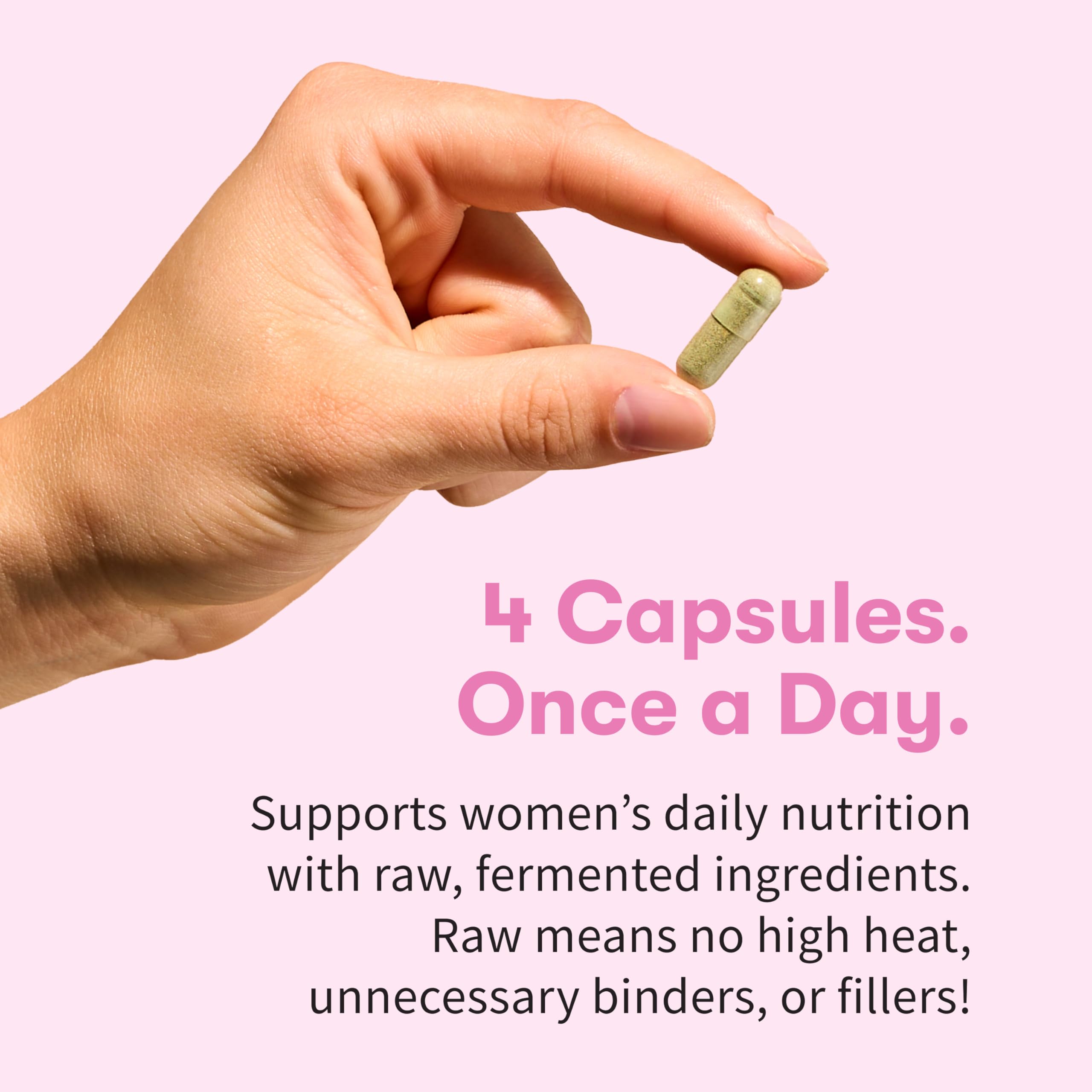 Garden of Life Vitamin Code 50+ Women, capsules faciles à intégrer à l’horaire quotidien.