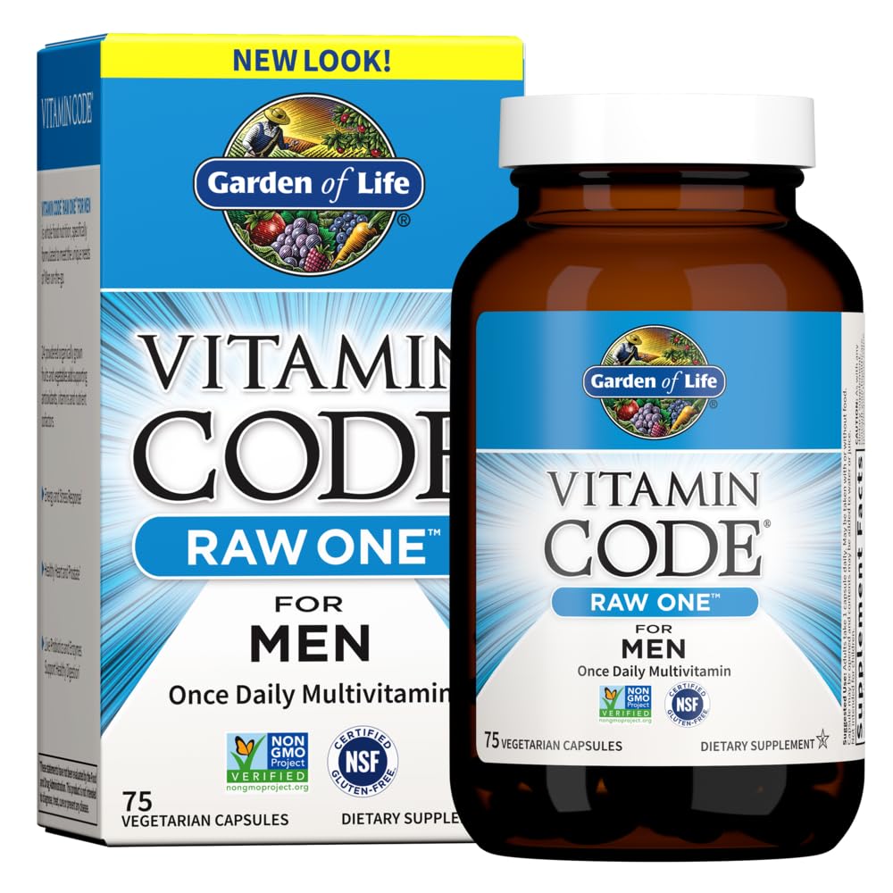 Garden of Life Vitamin Code RAW ONE – bouteille et gélules, soutien quotidien complet.