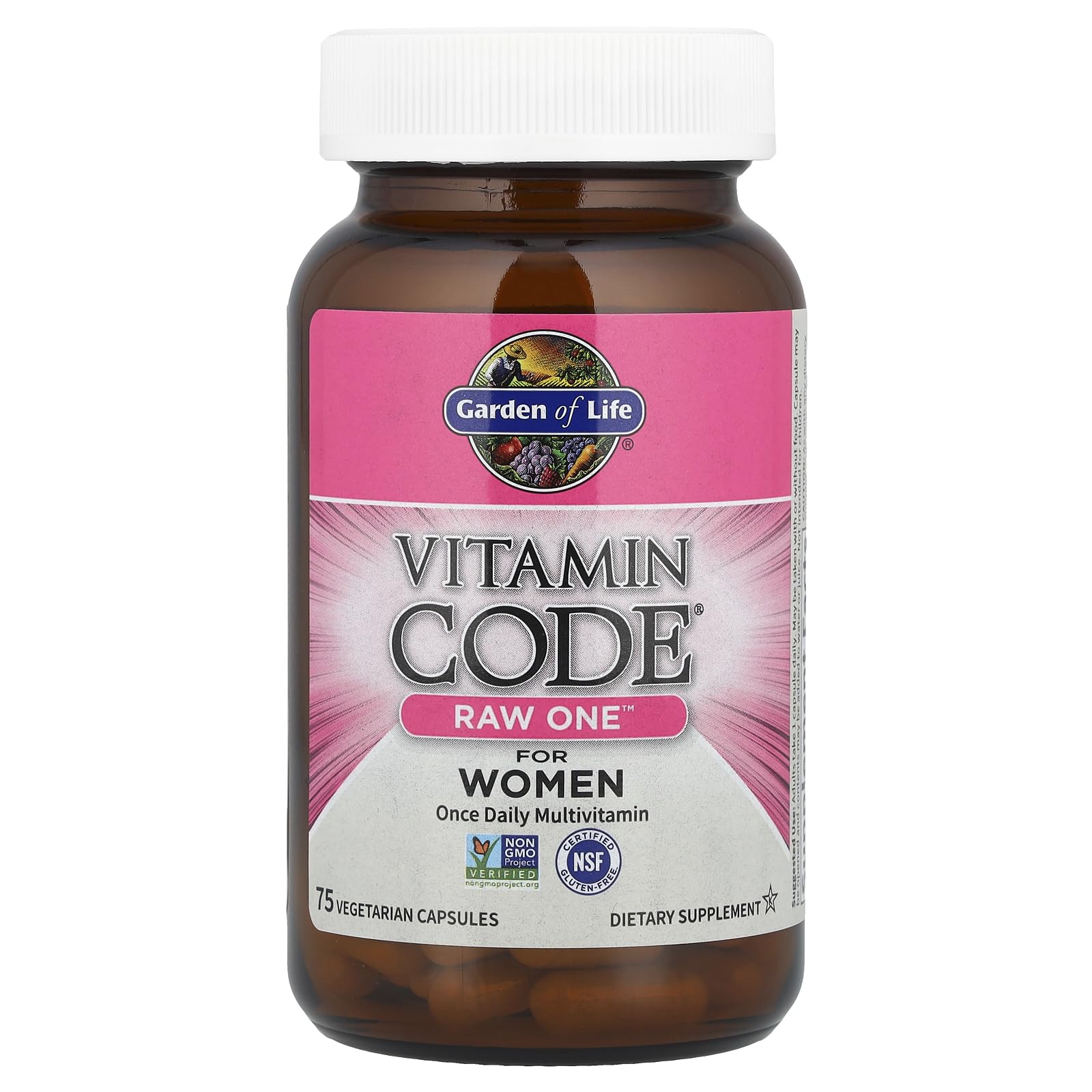 Garden of Life Vitamin Code Raw One Women, tableau des fruits et légumes crus intégrés