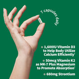 Vitamine D3 Garden of Life 1600 UI brute favorisant l’absorption des minéraux
