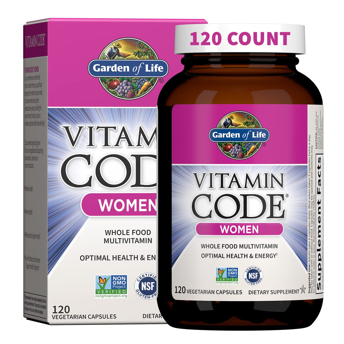 Garden of Life Femmes Multi — bouteille, soutien énergie quotidienne potentiel.