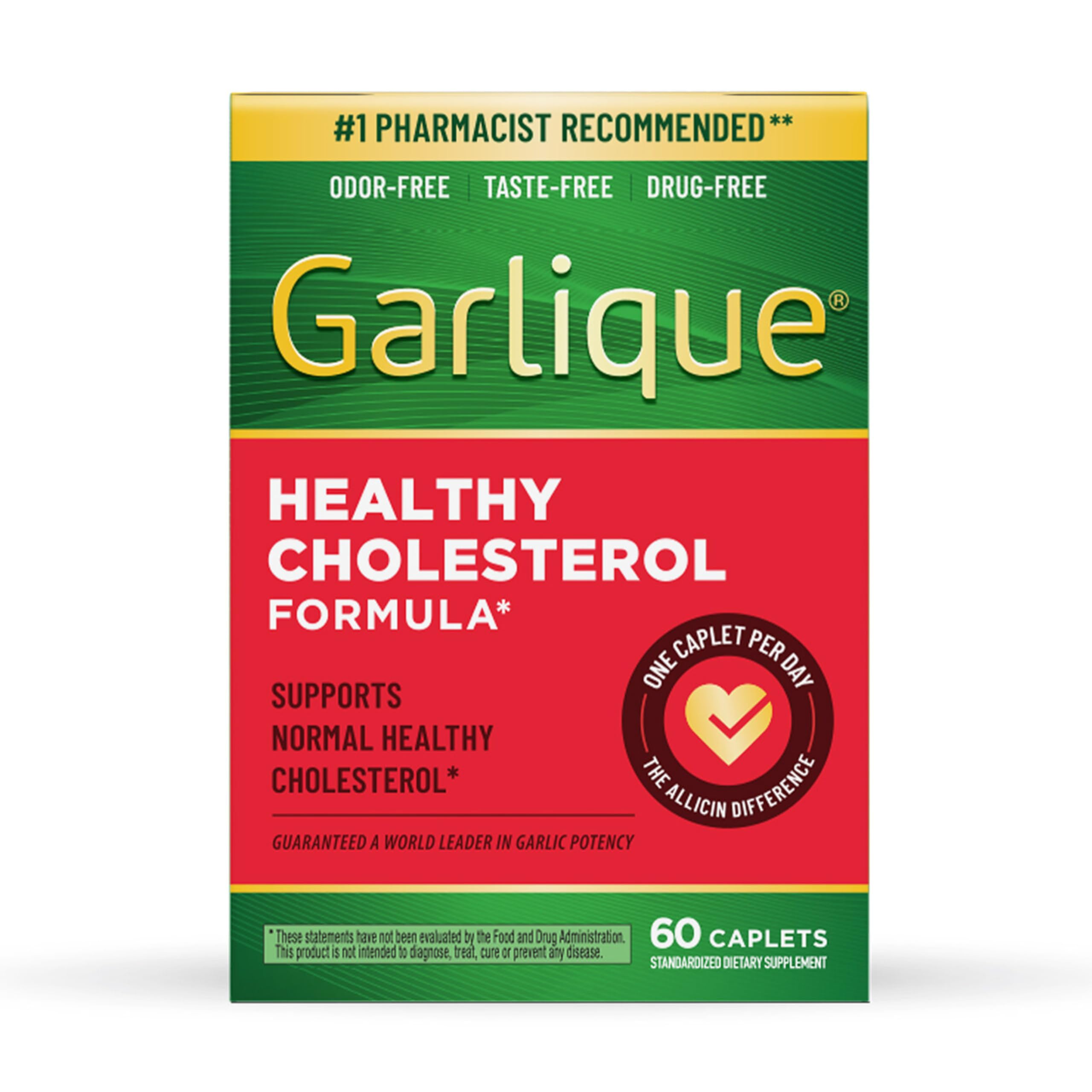 Garlique : bouteille de caplets sans odeur prête à l’usage quotidien.