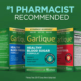Garlique – étiquette transparente montrant les ingrédients et le dosage.