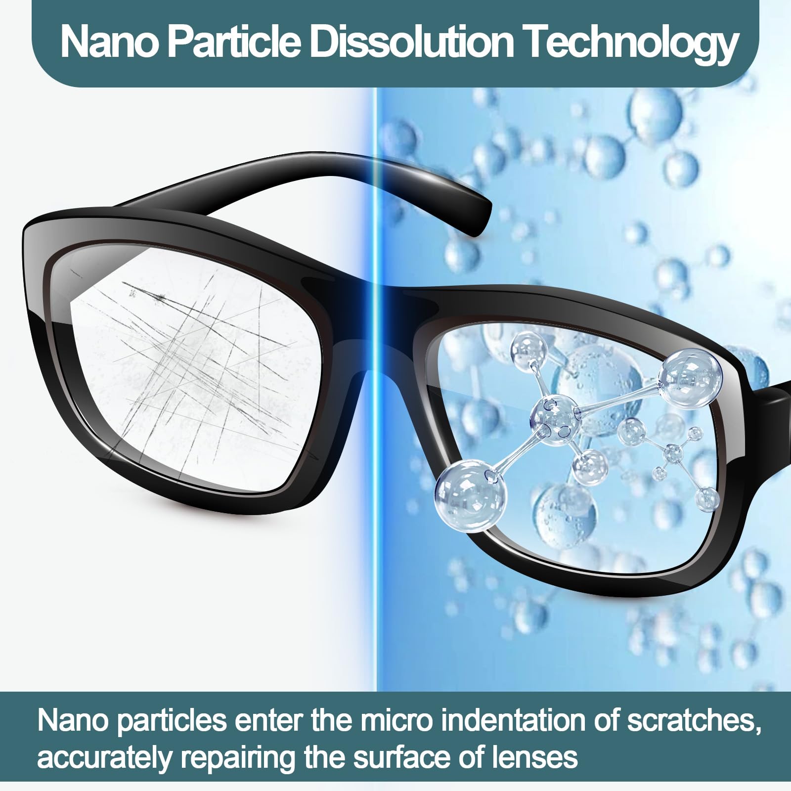 Application rapide Gartiage sur lunettes, séchage immédiat.