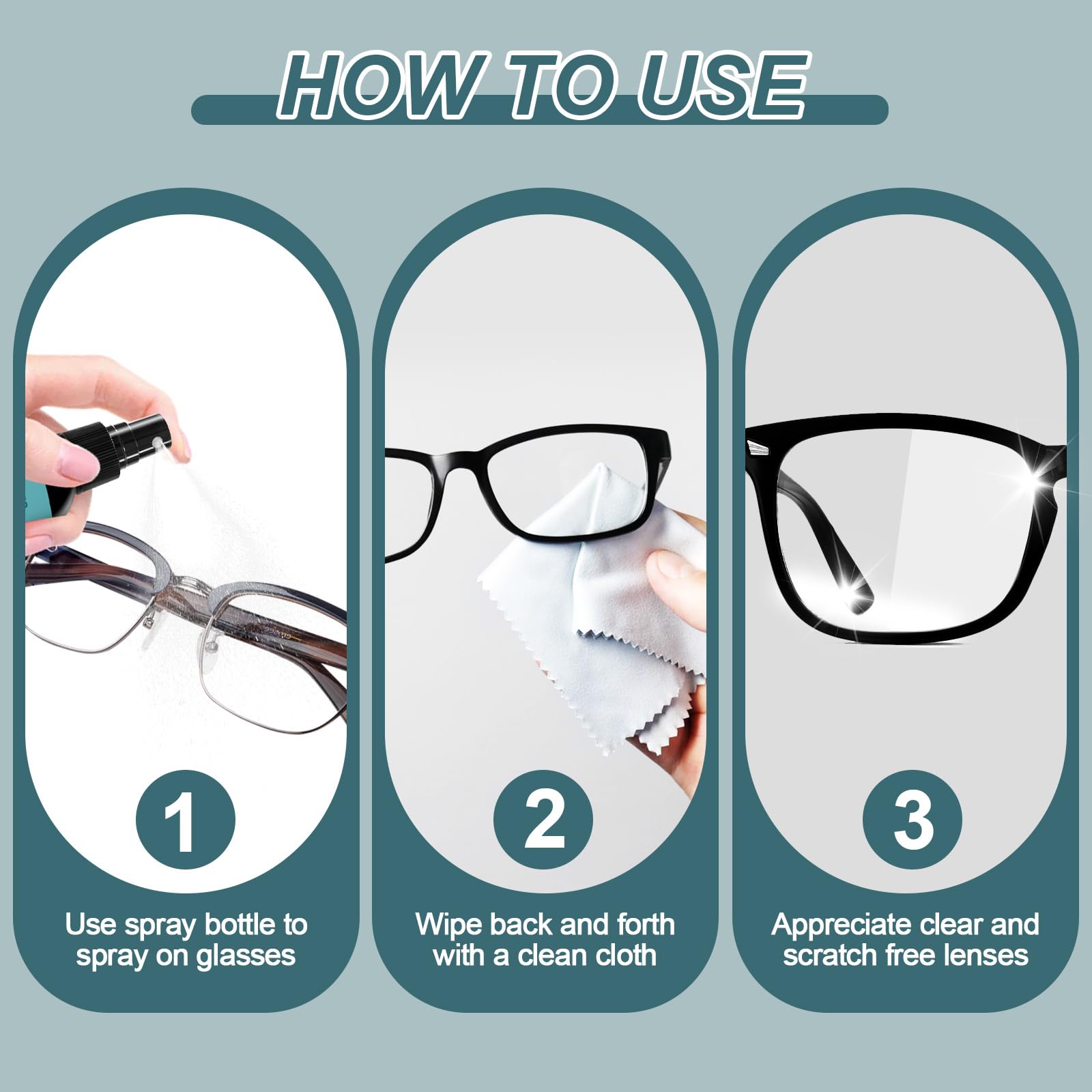 Lunettes nettes grâce à Gartiage, rendu clair sur les rayons du soleil.