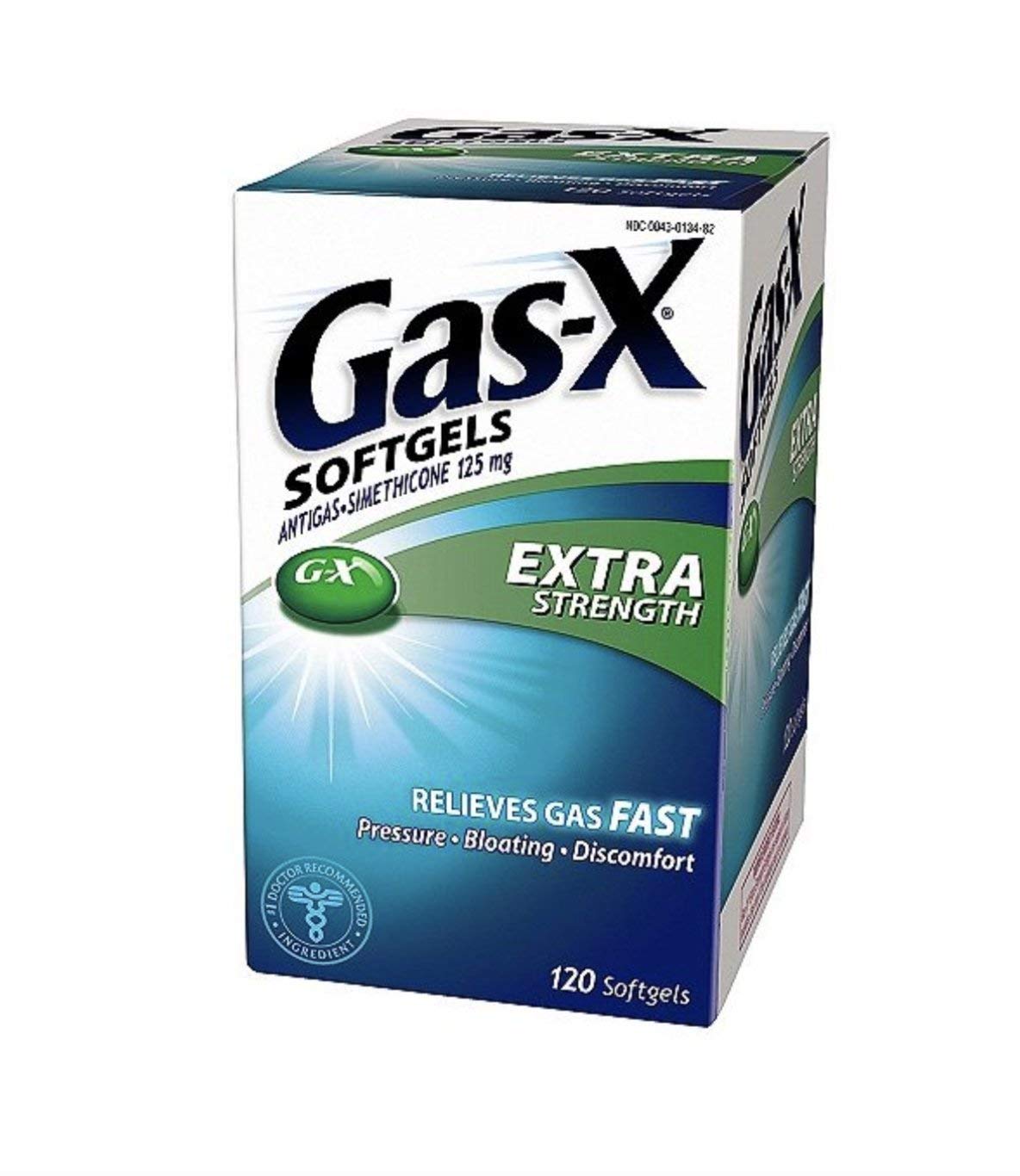 Gas-X Extra Forte — bouteille de gelules molles pratiques pour soulager les gaz rapidement