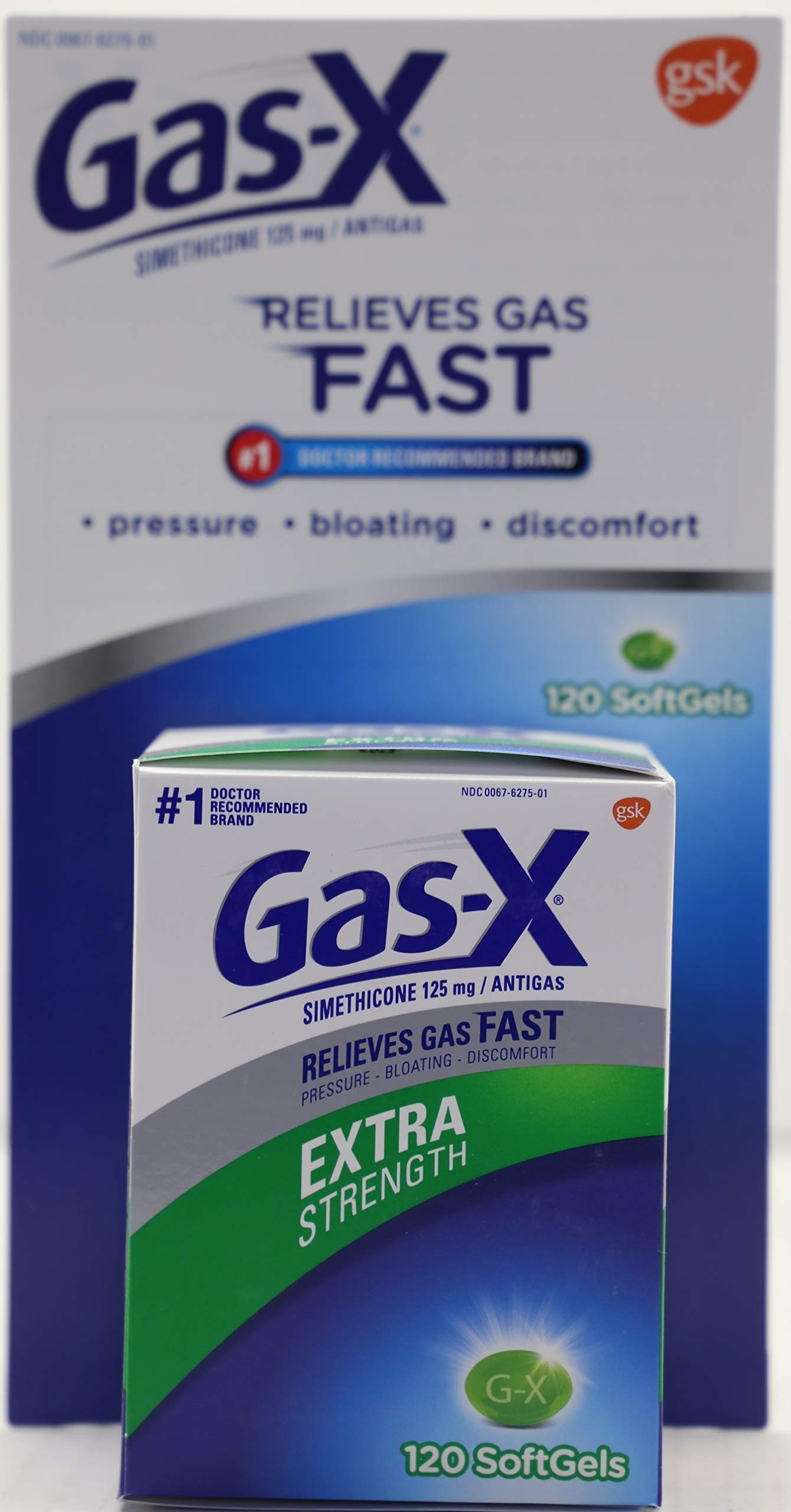 Emballage Gas-X Extra Forte prêt a l emploi dans la collection produit