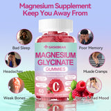 GASEBEAR Gommes Magnésium Glycinate en bocal, format pratique, favorise la relaxation nocturne.