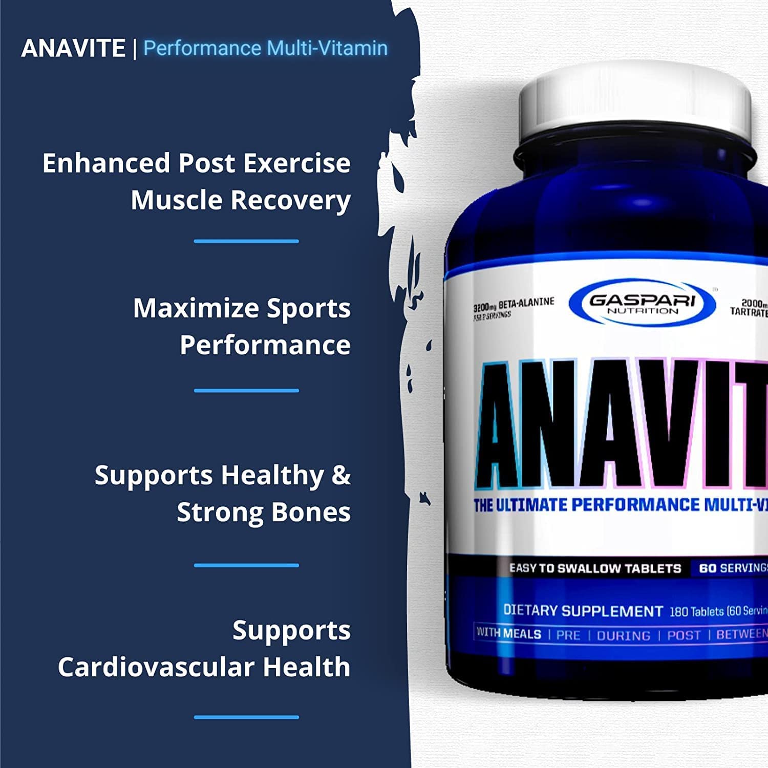 Gaspari Anavite CLA soutien santé physique et composition corporelle.