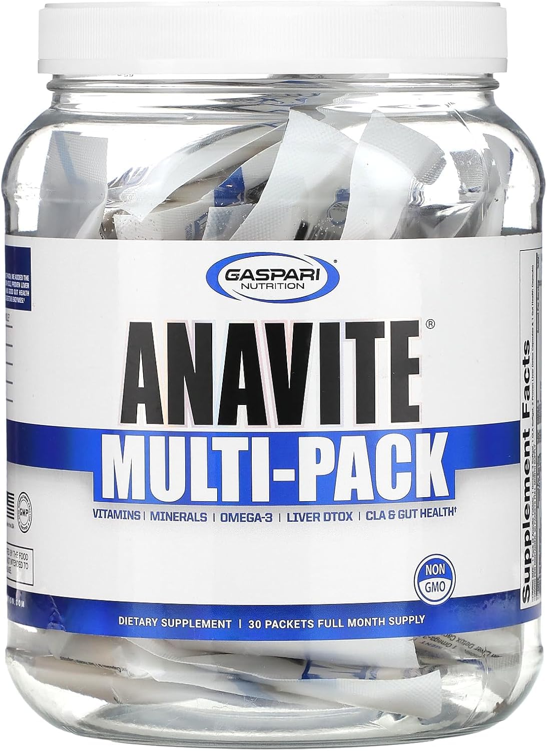 Gaspari Anavite pack-multivitamine 5 en 1 pour l'énergie et la récupération.