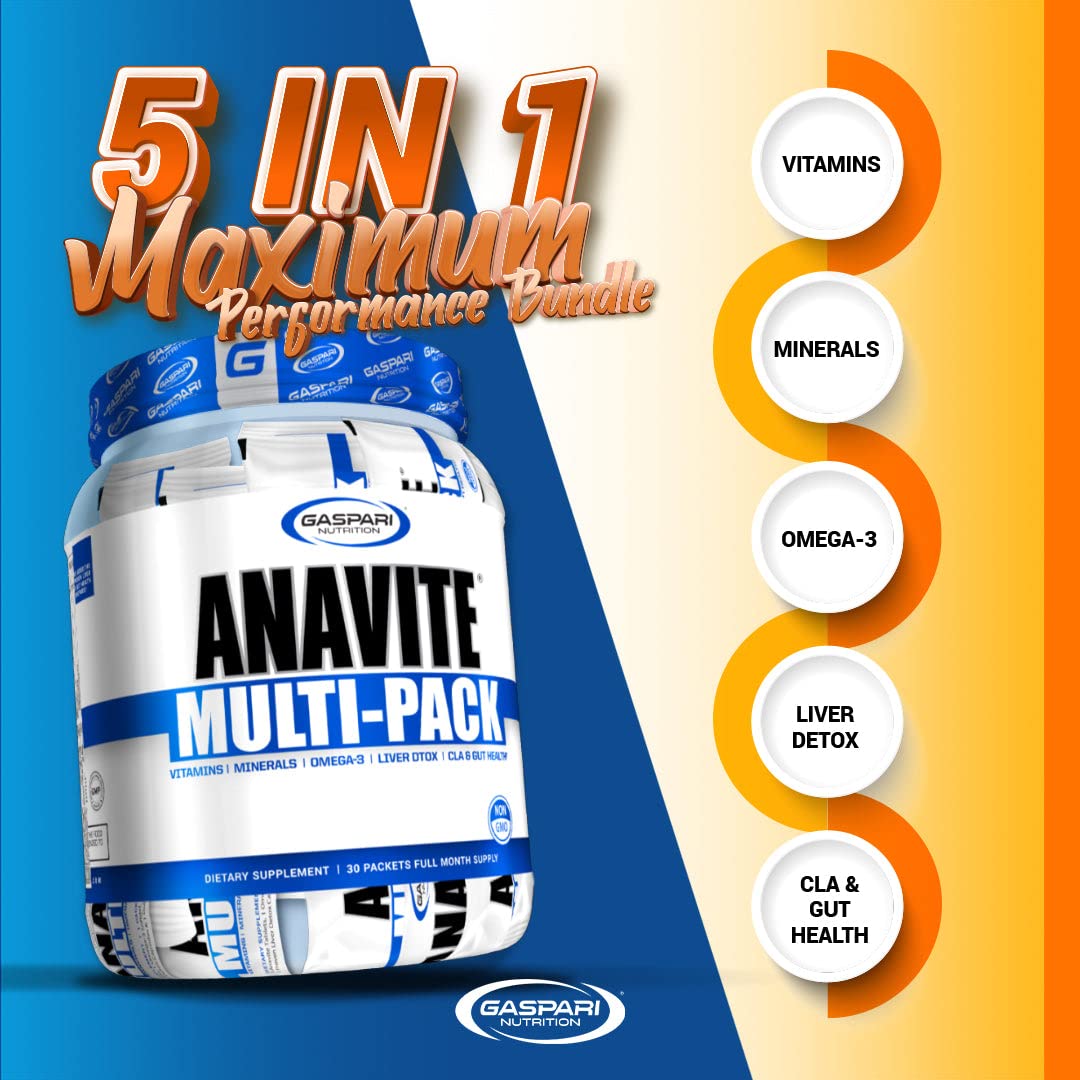 Gaspari Anavite vitamines-complexe A-B-C-D-E: énergie et vitalité quotidiennes.