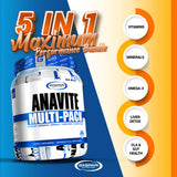Gaspari Anavite vitamines-complexe A-B-C-D-E: énergie et vitalité quotidiennes.